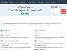 Tablet Screenshot of edrumbeats.com